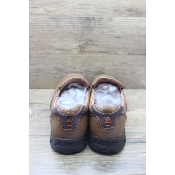 Camel‎ Crown men's khaki leather comfort walking loafers slip on shoes 13 - Picture 4 of 15
